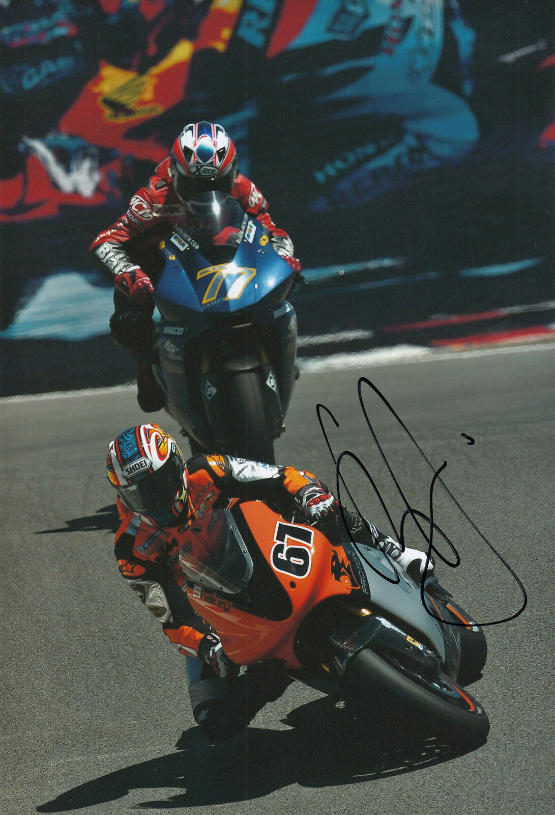 Shane Byrne Hand Signed Proton KR 12x8 Photo Poster painting MotoGP.