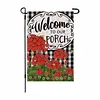 DIY Diamong Painting Double Sided Drills Garden Flags Outdoor Decor Holiday Garden Decorations Kit(Welcome Porch)