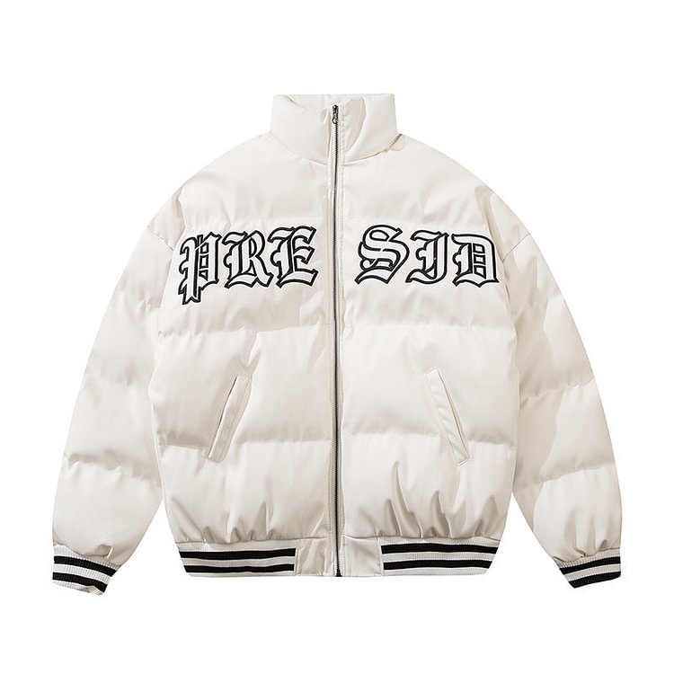 Letter Printed Men's plus Size Retro Sports Long Sleeve Casual Top Loose Thick Jacket Men Cotton Mixed Jackets