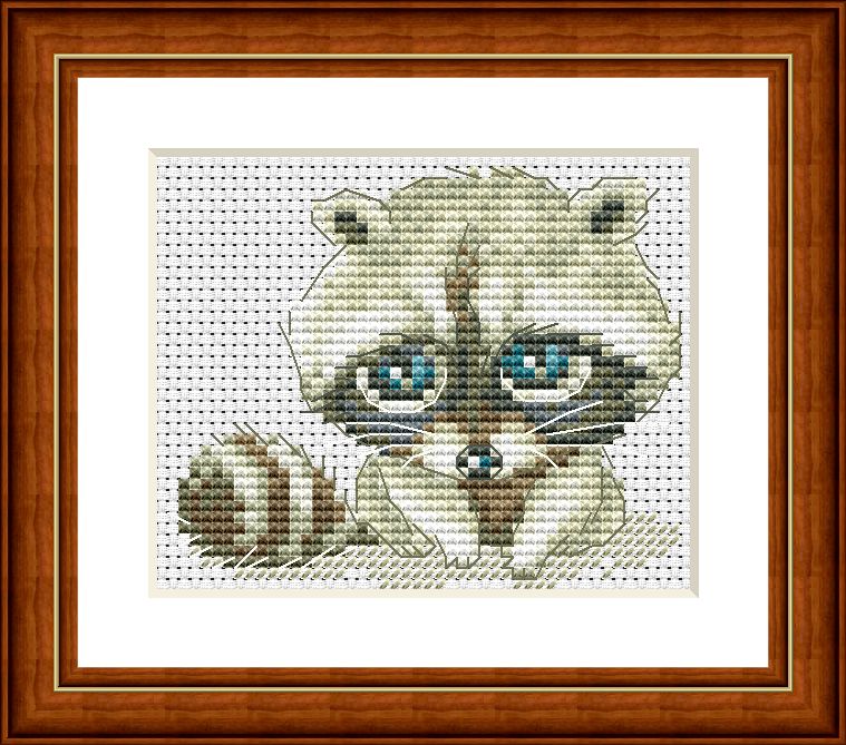 【CC41- Eight Small Animals Series - Raccoons】 Painting Fairy Cross Stitch