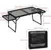 Camping Tables Outdoor Multifunctional Folding Table in Aluminum with Extensible Grid Desktop Height Adjustable Portable Picnic Table with Handle for Camp
