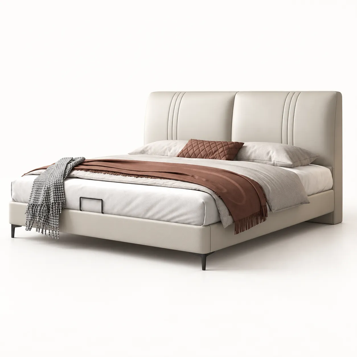 Upholstered Bed 220918 — white studio view