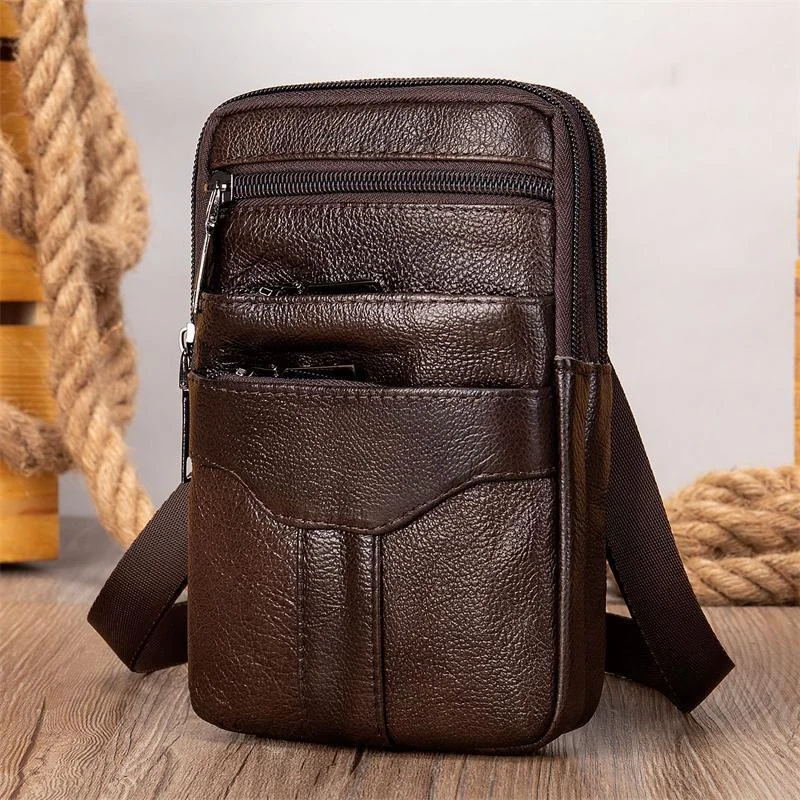 Men's High Quality Crossbody Bag Leather Shoulder Bag