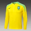 Joyfball 2024/2025 Brazil Half-Pull Training Suit Yellow Football Shirt 1:1 Thai Quality