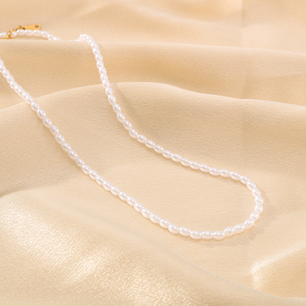 IG Style Pearl Artificial Pearl Electroplating Necklaces4