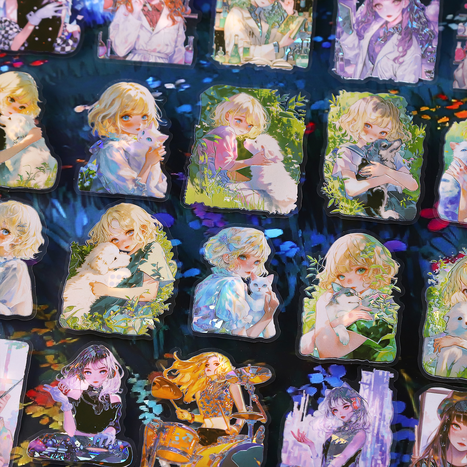 PET 스티커 - 전문가 경험 시리즈 빈티지 걸 캐릭터