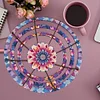 (US Local)Flower Diamond Painting Wooden Serving Tray Decorative Diamond Art Fruit Tray(D)