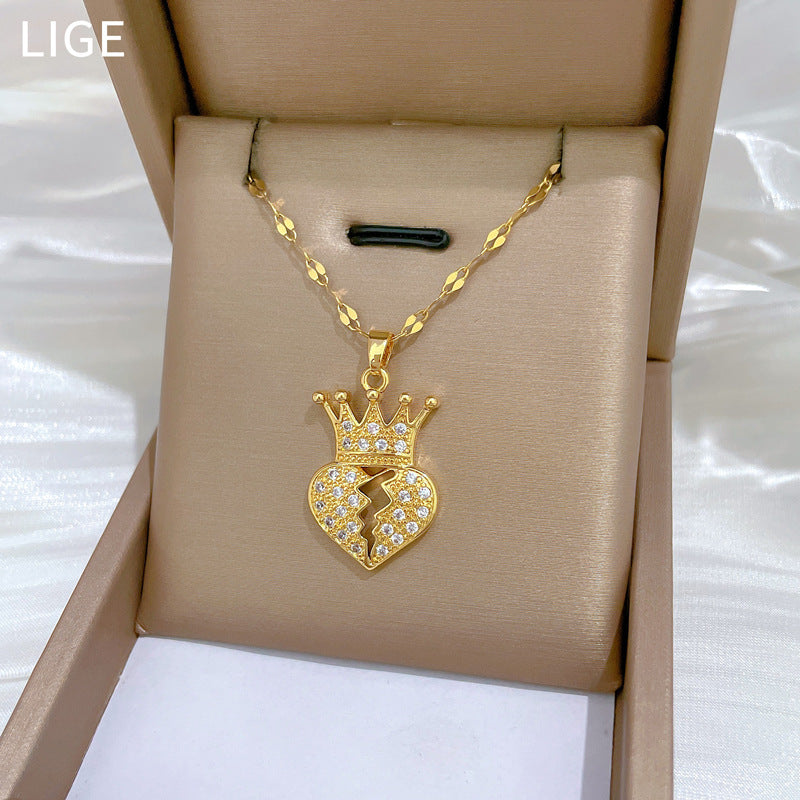 Moon Geometric Stainless Steel Stainless Steel Necklaces