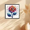 Notes de musique et fleurs-perceuse ronde peinture diamant-30*30cm