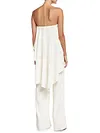 Bandeau Off-The-Shoulder Lace-Up Jumpsuit