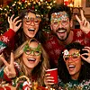 DIY Diamond Painting Christmas Glasses Frame No Lens 4pcs(Christmas)