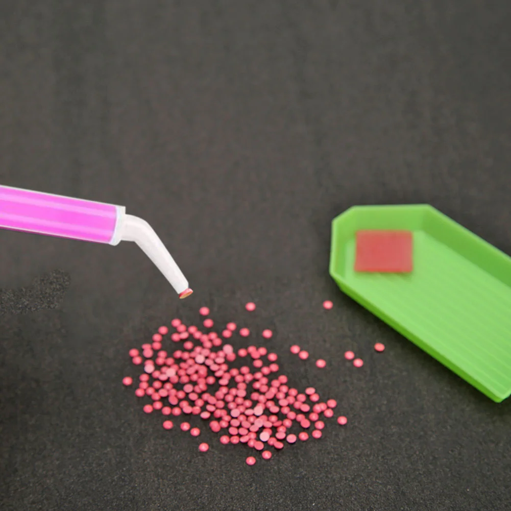 8pcs 5D DIY Diamond Painting Square Point Drill Pen Rhinestones Craft Tools(Pink)