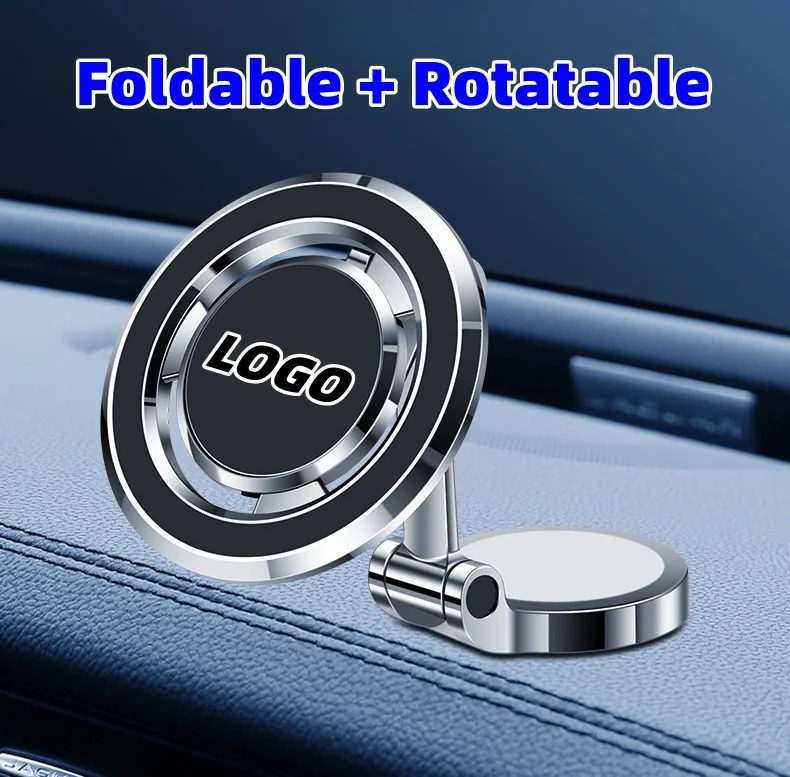 Car magnetic mobile phone navigation bracket (With laser car logo)