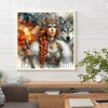(Multistyle) Beauté Et Le Loup-Perceuse Ronde Peinture Diamant-40*40CM