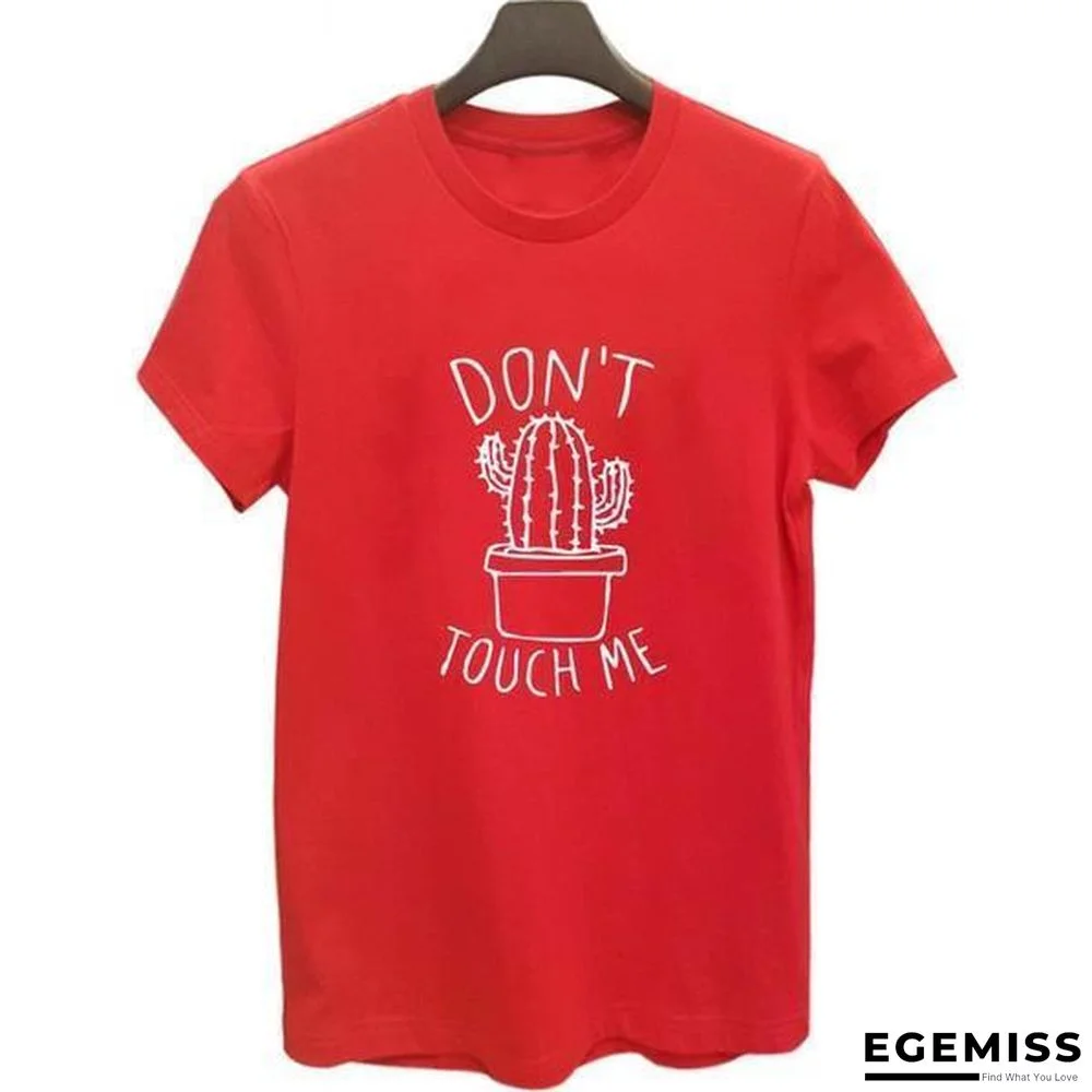 Cactus Printed Women's Cotton T-shirts Top Tee Round Neck T-shirts | EGEMISS