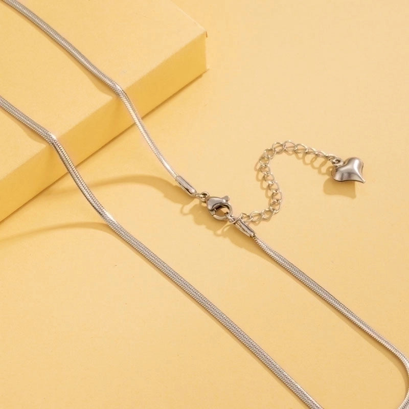 Stainless Steel 18K Gold Plated Minimalist Plating Solid Color Necklace