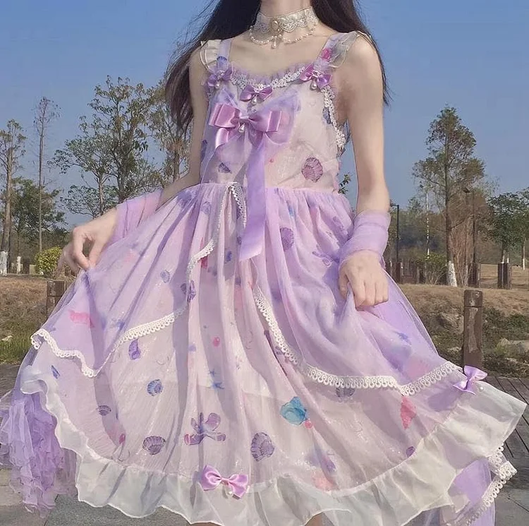 Sweet Purple Bow Lolita Dress SP15420