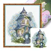 Daisy Cottage-14CT Stamped Cross Stitch 38*42cm/14.96*16.54in tapestrymarket