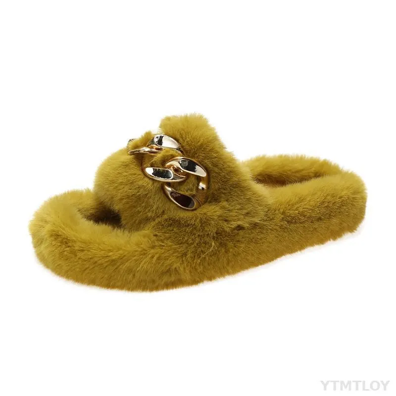 Women's Winter Warm Slippers Cozy Soft Plush Non Slip Flat Comfortable Luxury Indoor Ytmtloy House Shoes Sapatos Mulher