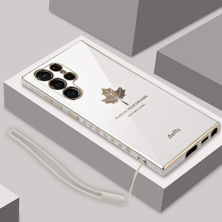 Galwanizowane etui w kształcie liścia klonowego do Samsunga