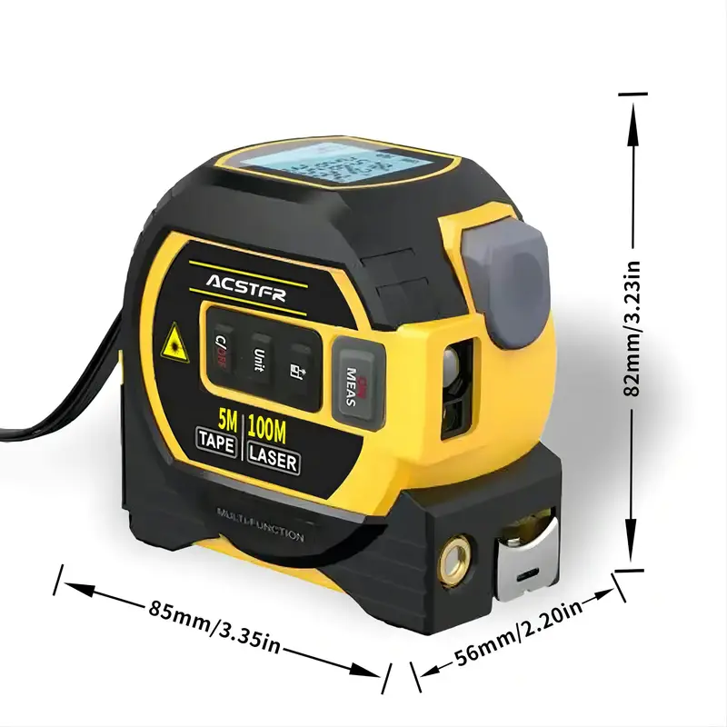 1pc laser tape measure 3in 1 digital tape measure laser rangefinder steel tape measure with 2aaa batteries Product details 3