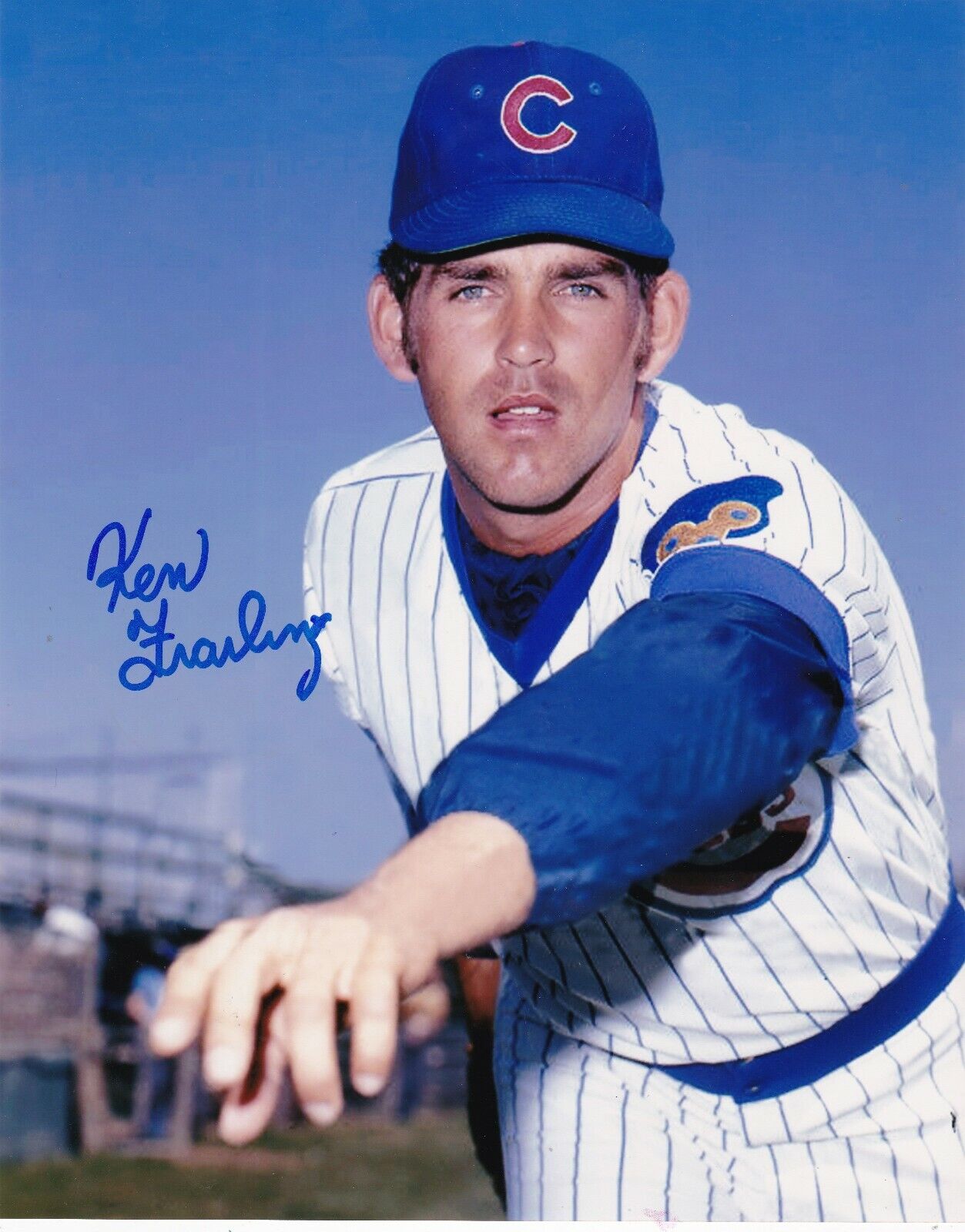 KEN FRAILING CHICAGO CUBS ACTION SIGNED 8x10