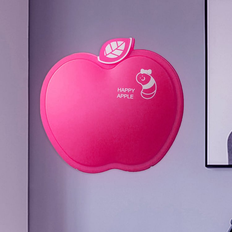Apple-Like Wall Lighting Cartoon Plastic White/Pink/Yellow LED Sconce Lamp with Little Worm Pattern