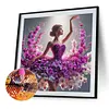 Jupe fleur fille - perceuse ronde peinture diamant - 40*40cm