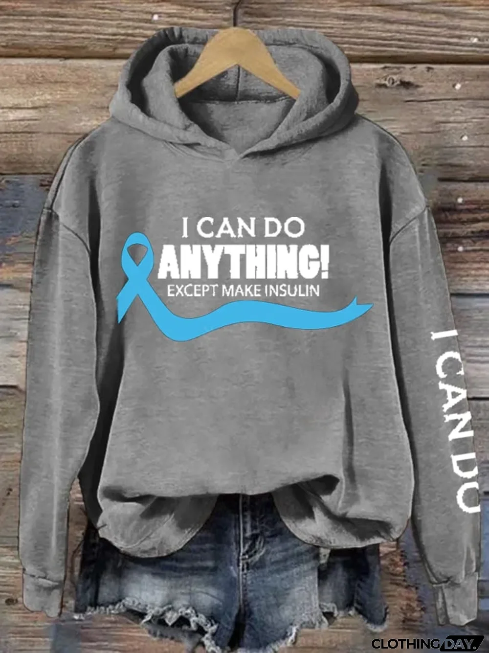 Women's I Can Do Anything Except Make Insulin Print Hoodie Long Sleeve Sweatshirt