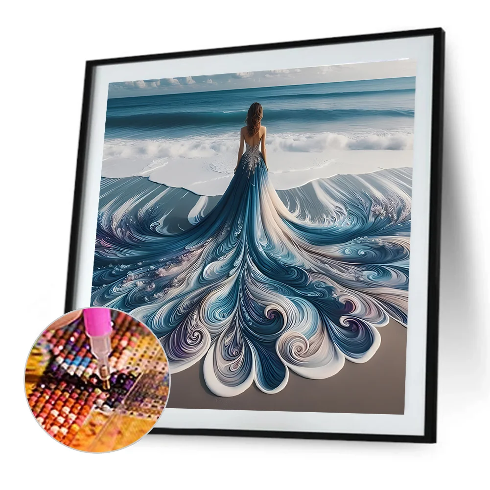 Diamond Painting - Full Round Drill - Gorgeous Skirt Beauty(Canvas|40*40cm)