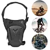 Motorcycle Leg Side Bag with Mesh Bag Waterproof Travle Waist Bag (Black)