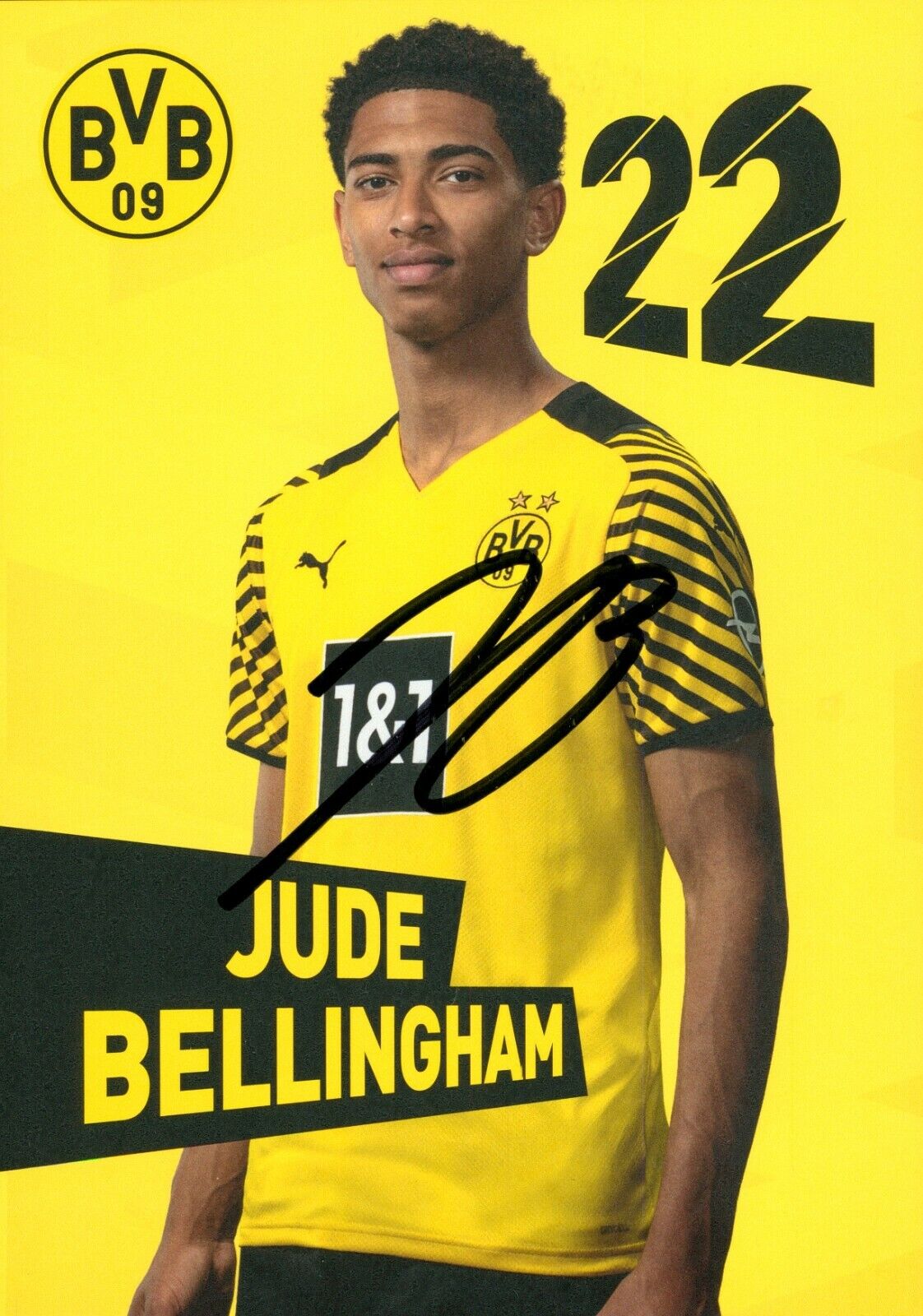 Jude Bellingham Signed 6x4 Photo Poster painting Card Borussia Dortmund Genuine Autograph + COA