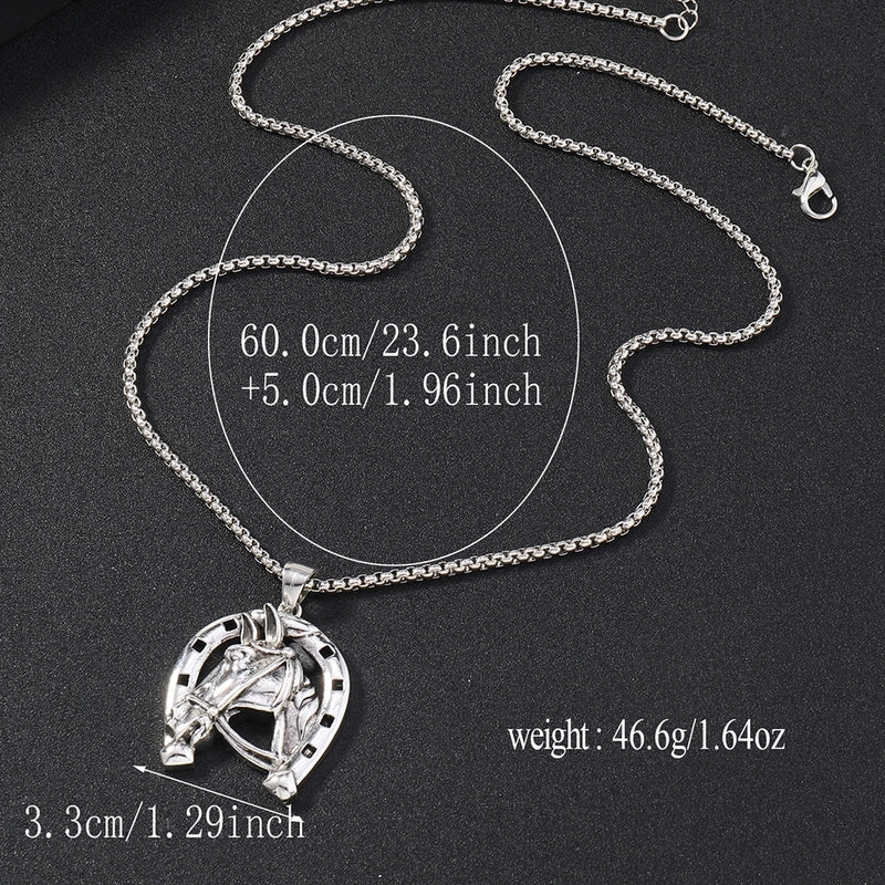 Retro Punk Minimalist Geometric Titanium Steel Unisex Pendant Necklace