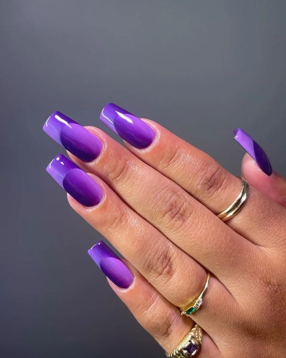 Purple deals ombre nails