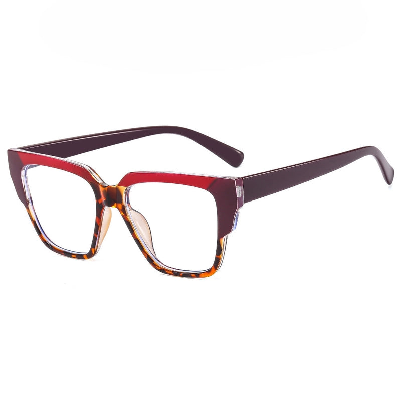 New Fashion Box Retro Personality Entry Lux TR90 Anti-Blue Ray Plain Glasses Glasses Of With Internet Celebrity