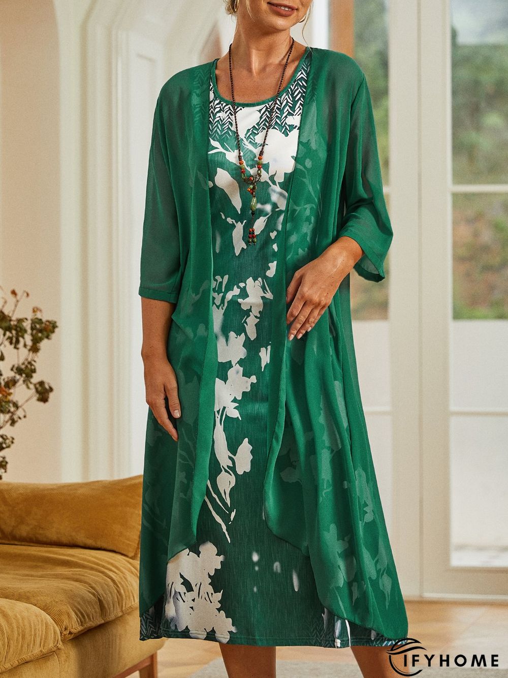 Floral Cotton Blends Two Piece Set | IFYHOME