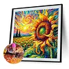 Diamond Painting-5D Full Round Drill Sunflowers(40x40cm)