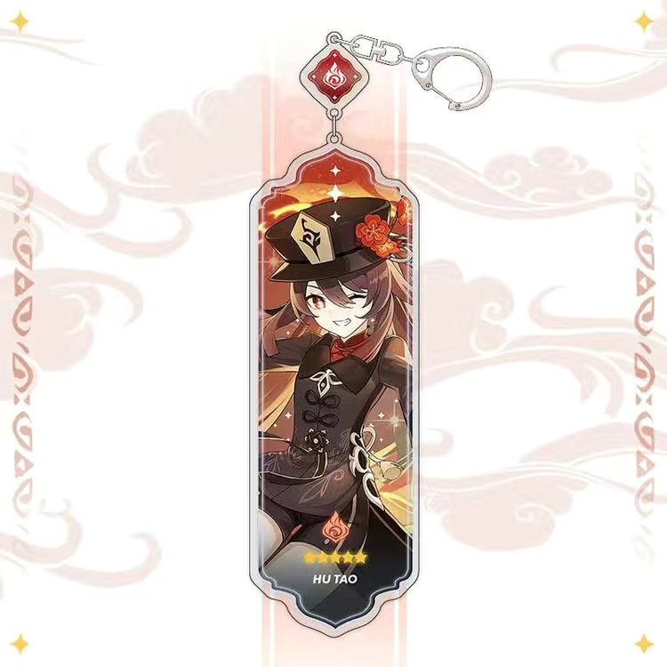 Genshin Impact Hu Tao Ayaka Venti Klee Ganyu Albedo Zhongli Tartaglia  Keychain