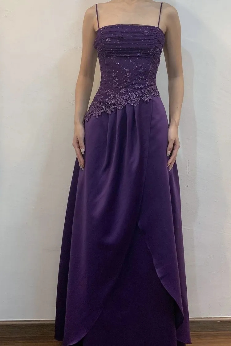 Retro long gown Prom gown Graduation gown