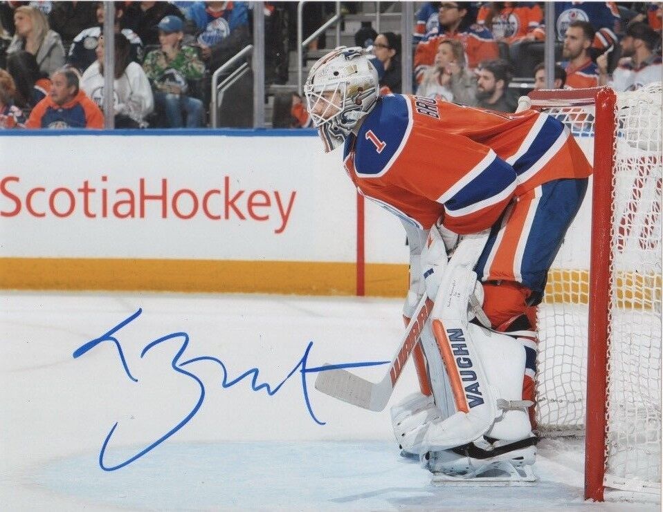 Edmonton Oilers Laurent Brossoit Autographed Signed 8x10 Photo Poster painting COA