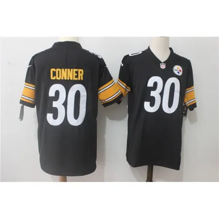 Men's  Pittsburgh Steelers #30 James Conner Black Team Color Stitched NFL Vapor Untouchable Limited Jersey