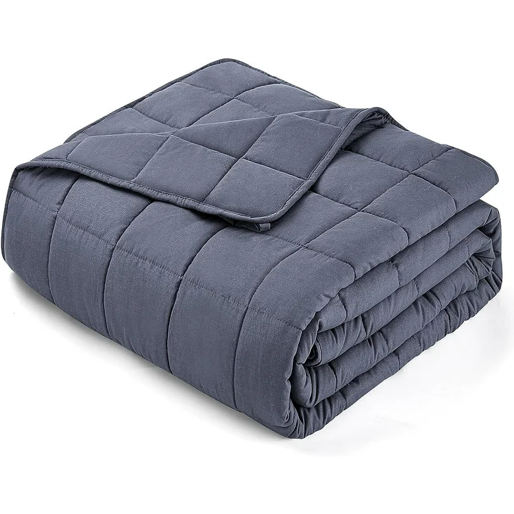 yescool Weighted Blanket for Adults (20 lbs, 60" x 80", Grey) Cooling Heavy Blanket for Sleeping Perfect for 190-210 lbs, Queen Size