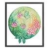 [Brand]Round Flower Lupine - 14CT Stamped Cross Stitch - 30*35cm - Flower