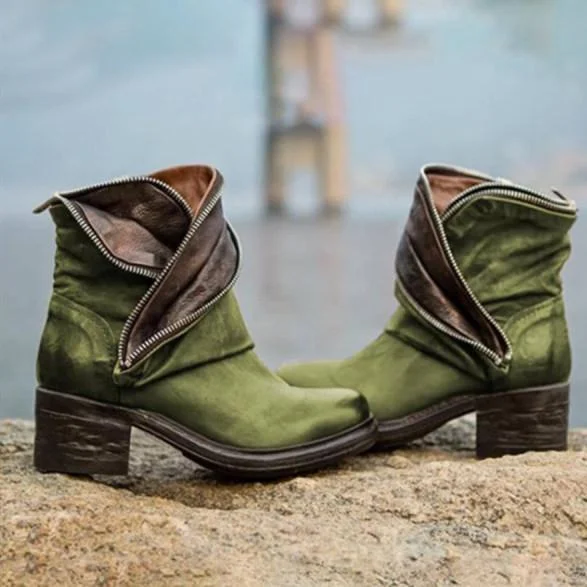 Women's thick heel ankle boots