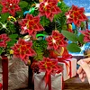 8Pcs 3D Red Artificial Flowers DIY Desktop Diamond Art Kit