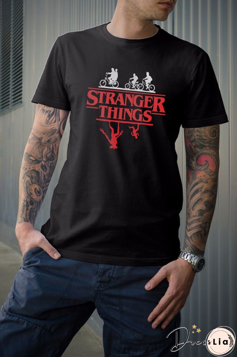 Stranger Things Upside Down Inspired Design Men's T-Shirt