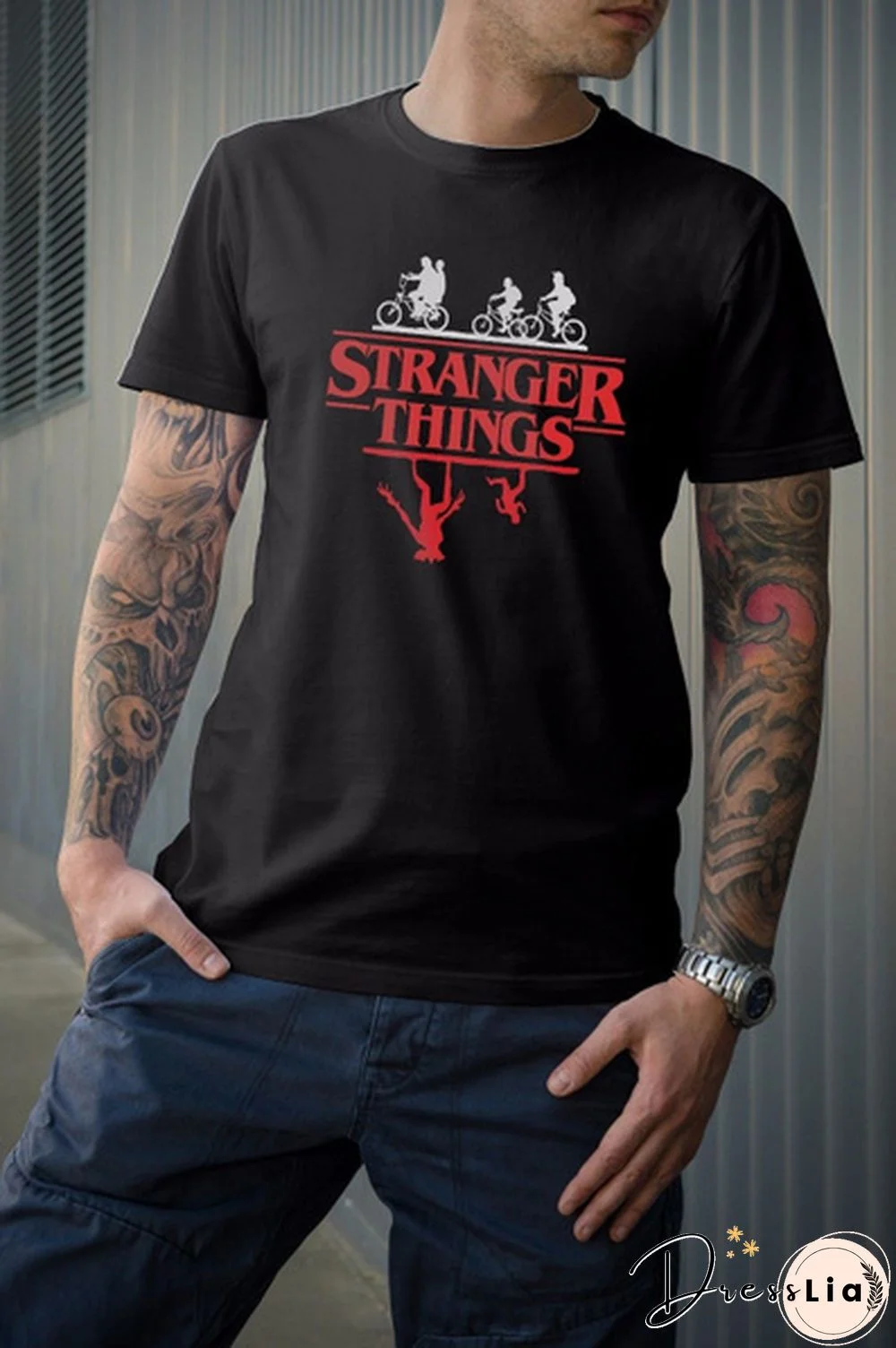 Stranger Things Upside Down Inspired Design Men's T-Shirt