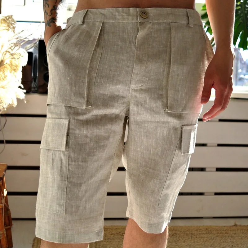 Men's 5-Pocket Linen Shorts