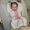 17" Lifelike Innocent and Lovely Reborn Brown Hair Newborn Girl Sapin with Heartbeat💖 & Sound🔊 - RBBI-Myrebornbabydoll&reg; Myrebornbabydoll&reg;