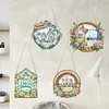 4Pcs Diamond Painting Summer Window Pendants Suncatcher Hanging Kits for Home Porch Farmhouse